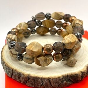 American West Sterling & Stone Wrap Cuff Bracelet in Box